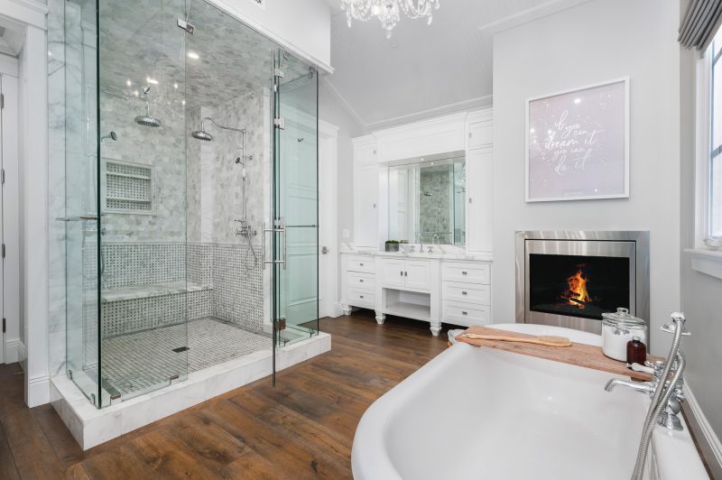 Bathroom with Frameless Shower